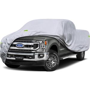 KouKou Large Truck Cover Waterproof All Weather, 6 Layers Full Pickup Cover, Universal Fit Chevy Silverado GMC Sierra 2500HD 3500HD Ford F250 F350 RAM 2500 3500. (250-262 inch Length, 9ft Bed) XXXL. KouKou Large Truck Cover Waterproof All Weather, 6 Layers Full Pickup Cover, Universal Fit Chevy Silverado GMC Sierra 2500HD 3500HD Ford F250 F350 RAM 2500 3500. (250-262 inch Length, 9ft Bed) XXXL.