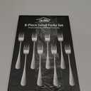 8-Piece 6.7 Inch Salad Forks Set,Durable Dishwasher Safe Stainless Steel Dessert Forks,Silverware Fork,Flatware Fork For Home Kitchen
