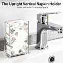 Acrylic Napkin Holder Clear Vertical Guest Towel Dispenser 4mm Thick, Waterproof Stackable Hand Towel Box for Bathroom Kitchen Dining Table Home Hotel, Modern Gift (Vertical)