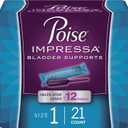 Poise Impressa Incontinence Bladder Support for Women, Bladder Control, Size 1, 21 Count (Packaging May Vary)