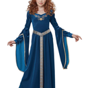 Medieval Princess Girls Costume, S