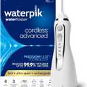 Waterpik Cordless Advanced 2.0 Water Flosser For Teeth, Gums, Braces, Dental Care With Travel Bag and 4 Tips, ADA Accepted, Rechargeable, Portable, and Waterproof, White WP-580,  (8 Piece Set)