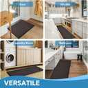 Deconovo Kitchen Mats for Floor, Kitchen Mat and Rugs Cushioned Anti-Fatigue,17.3"x 28", Black, Waterproof, Non Slip, Easy-Clean, Long-Lasting and Comfort at Home, Office, Garage