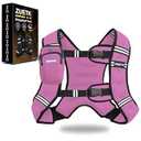 Weighted Vest, 5lb Weight Vest with Reflective Stripe, Weighted Vest for Men Women Workout Equipment for Strength Training, Running, Jogging, Fitness, Weight Loss (Pink with Bag)