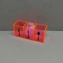 Suzile Acrylic Cutlery Storage Organizer Bin Silverware Caddy Countertop Knife Spoon and Fork Holder Kitchen 3 Section Tableware Storage Box for Cabinet Indoor Home Flatware Dining Room(Pink,M)