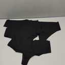 Cotton Thongs for Women High Waisted Seamless No Show Thong Stretchy Comfort Panties, XL, 4 pcs