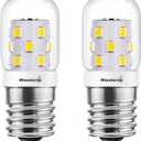 LED Microwave Light Bulbs Under Hood 40W Equivalent, E17 LED Bulb Dimmable for Range Hood, 3W 380 Lumens, LED Appliance Light Bulb Over Stove, Daylight 5000K, 2 Pack