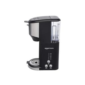 Amazon Basics Single Serve Coffee Maker K-Cup, 14 Oz, Black & Stainless Steel Machine, 5.98"D x 9.44"W x 14.17"H