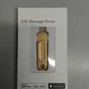 MFi Certified 256GB Flash Drive for iPhone iPad, Photo Stick for External Memory Storage, Easily Back Up and Save Photos Videos, USB Memory Stick Thumb Drive for iPhone/iPad/Android/PC (Gold, 256GB)