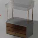 3 Large Drawers Makeup Organizer - 5 Tier Bathroom Counter Organizers and Storage, Versatile Perfume Vanity Organizer, Ideal for Cosmetic, Large Skincare, Face Mask, Office Supplies, Amber