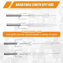 Cordless Portable Electric BBQ Rotisserie Grill Kit, Universal Automatic Motor Roaster Stand with Adjustable Length Stainless Steel Spit Rod, Automatic Rotating Barbecue Grill for Outdoor Camping