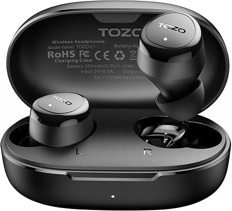 TOZO Wireless Earbuds Build in Mic Clear Calls Ergonomic Light Weight Bluetooth 5.3 in Ear Headphones Waterproof Premium Stereo Sound Ear Buds 30H Playtime with 32 EQs via APP