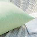 MIULEE Pack of 2 Decorative Outdoor Solid Waterproof Throw Pillow Covers Spring Faux Linen Garden Farmhouse Cushion Cases for Patio Tent Balcony Couch Sofa 18x18 Inch Sage Green