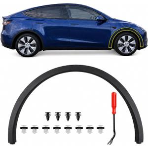 Front Right Passenger Side Fender Trim Compatible with Tesla Model Y 2020-2024, Replace 1494186-00-B 1494162-00-B Fender Trim Wheel Arch Molding Flare