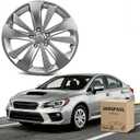 Hub Cap Wheel Cover Compatible with 2017-2023 Subaru Impreza, Chrome Plated Silvery OEM Style Tire Hub Hubcap Wheel Cover 1pc Fit for 2017-2023 Subaru Impreza 28811FL010 28811FL02A Hubcap