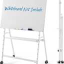 Cinnvoice A-Frame Foldable Whiteboard Stand Only, Adjustable Mobile Rolling Whiteboard Easel Stand with Wheels for Dry Erase White Board for Home, Office, Classroom School, Height and Width Adjustable