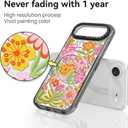 for iPhone Air Case Cute - Durable Shockproof 6.6 ft Drop Impact Phone Case - Funny Passion Flower Design for iPhone 17 Air (6.5") Black