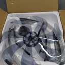 ZMISHIBO Ceiling Fans with Lights and Remote, 19.7'' Low Profile Ceiling Fan, 3000-6000K Dimmable Modern Flush Mount LED Fan Light, 6 Wind Speeds, Black Fandelier Ceiling Fans for Bedroom