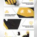 4 x RIGWARL Upgraded Work Gloves Men with Wear-resistant Rubber Patch on Palm, Gardening Gloves Thickened Padding for Protection, Safety Work Gloves Women Tear resistant for yard, Mechanics, Construction (Large, Premium Yellow- (95% Wear-resistant, M))