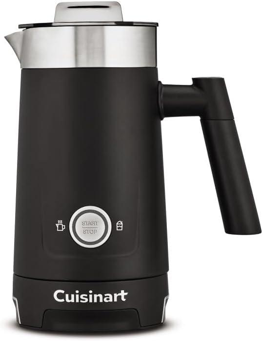 Cuisinart Hot and Cold Foam Milk Frother, Electric Frother for Coffee, Lattes, Cappuccinos, Macchiatos, Hot Chocolate and More, Stainless Steel Nonstick Milk Tank, Cool Touch Exterior, FR-16, Black