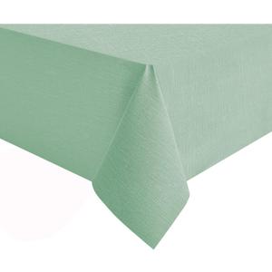 NLMUVW 52 Inch Square Vinyl Tablecloth, Heavy Duty Small PVC Table Cover 100% Waterproof Wipe Clean Table Cloth for Kitchen Dining Picnic, Sage Green, 52 x 52 inch