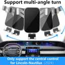 Car Phone Holder for Lincoln Nautilus 2024 2025 2026 Auto Interior Accessories Best Cell Phones Mount Cellphone Mobile Cradle Charging Navigation Bracket Screen Stand Accessory