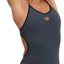 ARENA Women's Solid Team MaxLife Sports Swimsuit Lace Back One Piece Racing Bathing Suit Competition Training Athletic Swimwear