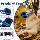 Adjustable Dog Muzzles, Anti Biting Barking Chewing Soft Mesh Dogs Muzzle, Breathable Pet Muzzle Suit for Small, Medium, Large Dog, Muzzle that Allow Dogs Drinking (Blue, Large)