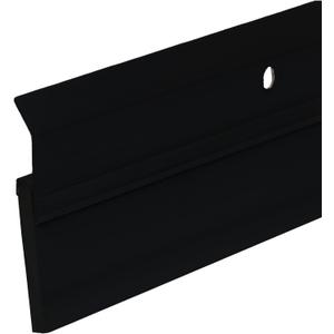 Heavy Duty Weight Aluminum with Long Vinyl Door Sweep (Black, 4 FT)
