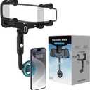 for Magsafe Car Mount, Rear View Mirror Phone Holder, Rotatable and Retractable Phone Holder for Car Compatible with iPhone 17/16/15/14/13/12 Series and Phones with Magsafe Case or Metal Ring