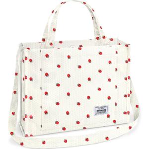 Corduroy Tote Bag for Women Small Satchel Bag Mini Tote Bag Aesthetic Crossbody Handbag - School Work Travel Shopping