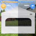 10x10 Pop Up Canopy Sidewall - 1 PC 300D Waterproof Attachable Tent Wall, Privacy Shade for Outdoor Events, Vendor Booths (Tent Not Included, with U-Shaped Window)