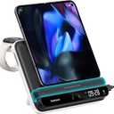 Charging Station for Google Pixel 10 Pro Fold/10 Pro XL/9 Pro Fold/9 Pro, Wireless Charger for Pixel Watch 3/2/Fitbit Versa 4/3/Sense 2 (Not for Pixel Watch 1), for Pixel Buds Pro 2, SwanScout 710FG2