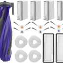 VIEWALL 17 Pack Replacement Accessories Kit Compatible with Narwal Freo X Ultra Robot Vacuum Cleaner, Including 1 Main Roller Brush, 2 Hepa Filters, 4 Mop Pads, 4 Dust Bags, and 6 Side Brushes