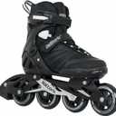 Nattork Adult Inline Skates for Men Women, Fitness Blades Roller with Aluminum Frame, PU Wheels and Breathable Mesh Black Size 12