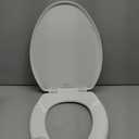 Mayfair Caswell Modern Toilet Seat, Slow Close, Easy Clean, Plastic, Elongated, White