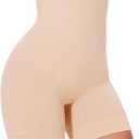 BESTENA Shapewear Shorts, High Waisted Shapewear for Women Tummy Control, Seamless Body Shaper Shorts Thigh Slimmer (Large, X-nude)