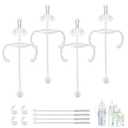 Straw Cup Conversion Kit for Dr Brown Narrow and Narrow Glass Baby Bottles, Weighted Straw Replacement with Soft Straw Top and Handle, for Babies 6+ Months, Set of 4