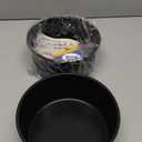 P&P CHEF 6 Inch Cake Pan, Nonstick Round Baking Layer Cake Pans Tins Set for Birthday Wedding, 2.94-Inch Deep Side & One-piece Design, Stainless Steel Core & Easy Clean, Black, 2Pcs