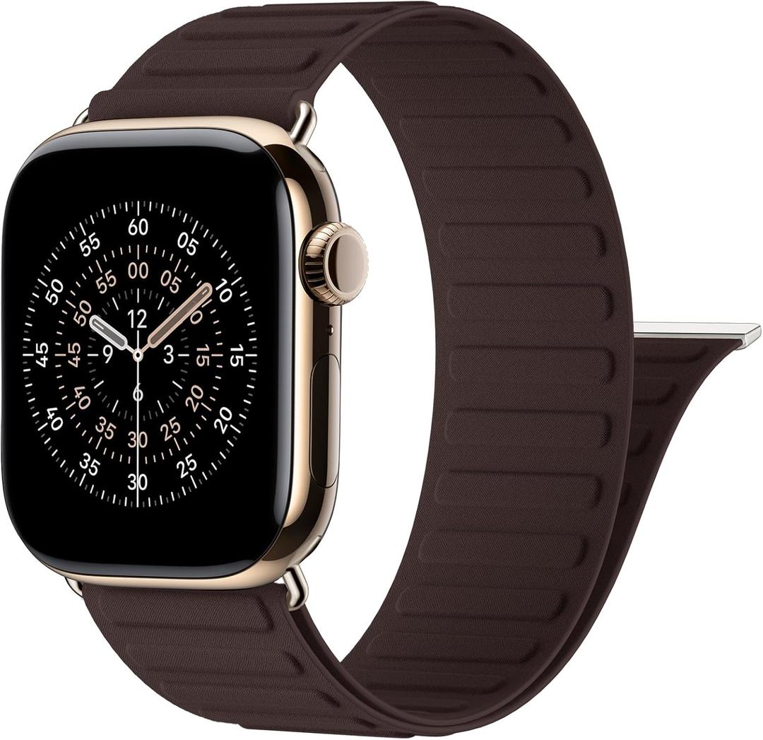 Patented Magnetic Link Sport Band Compatible with Apple Watch Bands Men 44mm 45mm 46mm 49mm 42mm 41mm 40mm 38mm Women, Nylon Sport Loop Strap for iWatch Ultra 3 2 1 SE Series 11 10 9 8 7 6 5 4 3 2 1