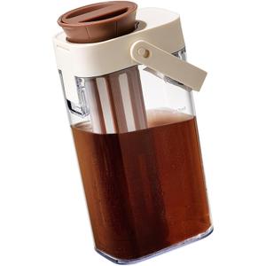 Cold Brew Coffee Maker, 1L/35oz Portable & Durable Iced Tea and Coffee Brewer, Leak-Proof & BPA-Free, Removable Mesh Filter For Easy Cleaning & Using, Dishwasher Safe, Space Saving.