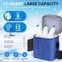 Cold Therapy Machine - Programmable Ice Machine for Knee After Surgery, Portable Ice Therapy Machine with Quiet Pump, Knee Replacement Recovery System, Cryotherapy Pain Relief w/Compression Pad (Blue)