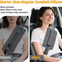 Upgrade Neck Pad Strap Cushion Pillow for Arm Sling Comfort Shoulder Support Pad,Pacemaker Pillow Chemo Port Pillows for Mastectomy,Open Heart Surgery Recovery Gifts Post Surgery (Dark Gray)