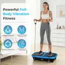 OLIXIS Vibration Plate Exercise Machine with 9 Auto Modes, Full Body Workout Vibrating Platform with LED Touch Screen & Pull Ropes for Weight Loss, Home Gym Fitness Equipment for Women Men