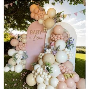 145Pcs Boho Dusty Pink Balloon Garland Kit – Neutral Pink, White Sand, Ivory Balloons for Girls, Baby Showers, Birthdays, Weddings and Gender Reveal Party Decorations