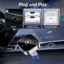 2025 Upgraded Wireless CarPlay Adapter for iPhoneAndroid, Mini Wired to Wireless Adapter for CarPlay Android Auto, Plug and Play, Stable Connection & No Latency