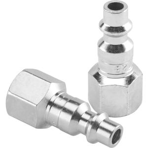 Milton Industries S-728 1/4" FNPT M Style Plug, Steel - 2 Count (Pack of 1)