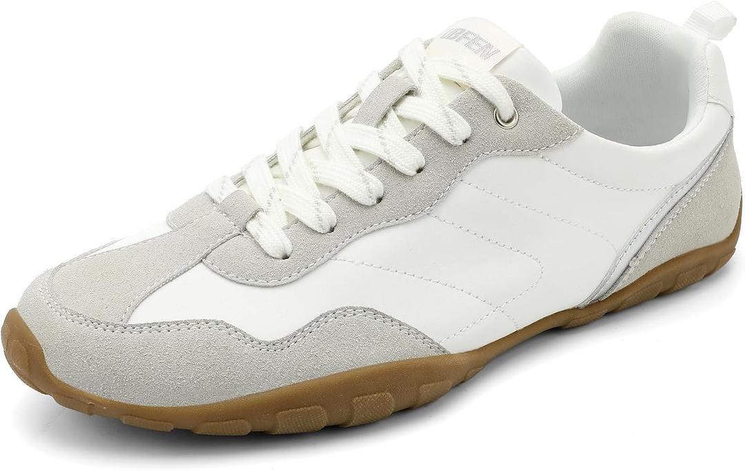 UBFEN Women's Retro Fashion Sneakers All-Day Minimalist Comfortable Walking Tennis Shoes Lightweight Zero Drop Barefoot Style
