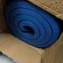 Outdoors Foam Sleeping Pad for Camping – 0.75-Inch Waterproof NBR Foam Mat with Carry Strap – Lightweight, Non-Slip Roll Up Sleeping Pad for Tents, Cots, Hiking, or Sleepovers (Blue)