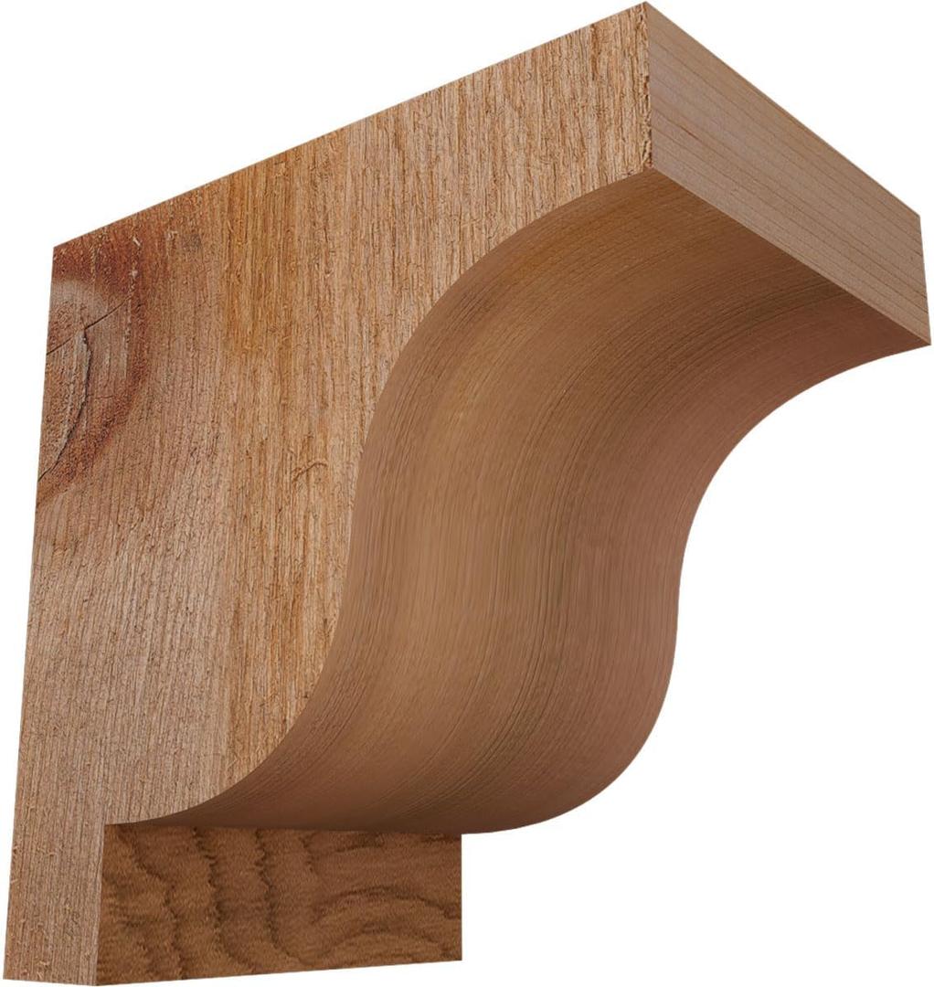 Ekena Millwork COR04X06X06NEW00RWR 4"W x 6"D x 6"H Newport Rough Sawn Corbel, Western Red Cedar